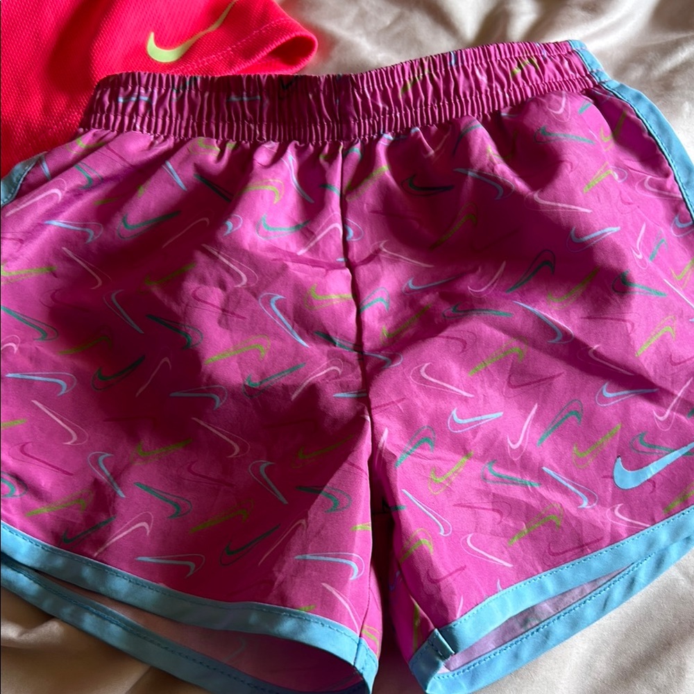 Nike Kids' Vibrant Pink and Purple Shorts Trio - Picture 2 of 4